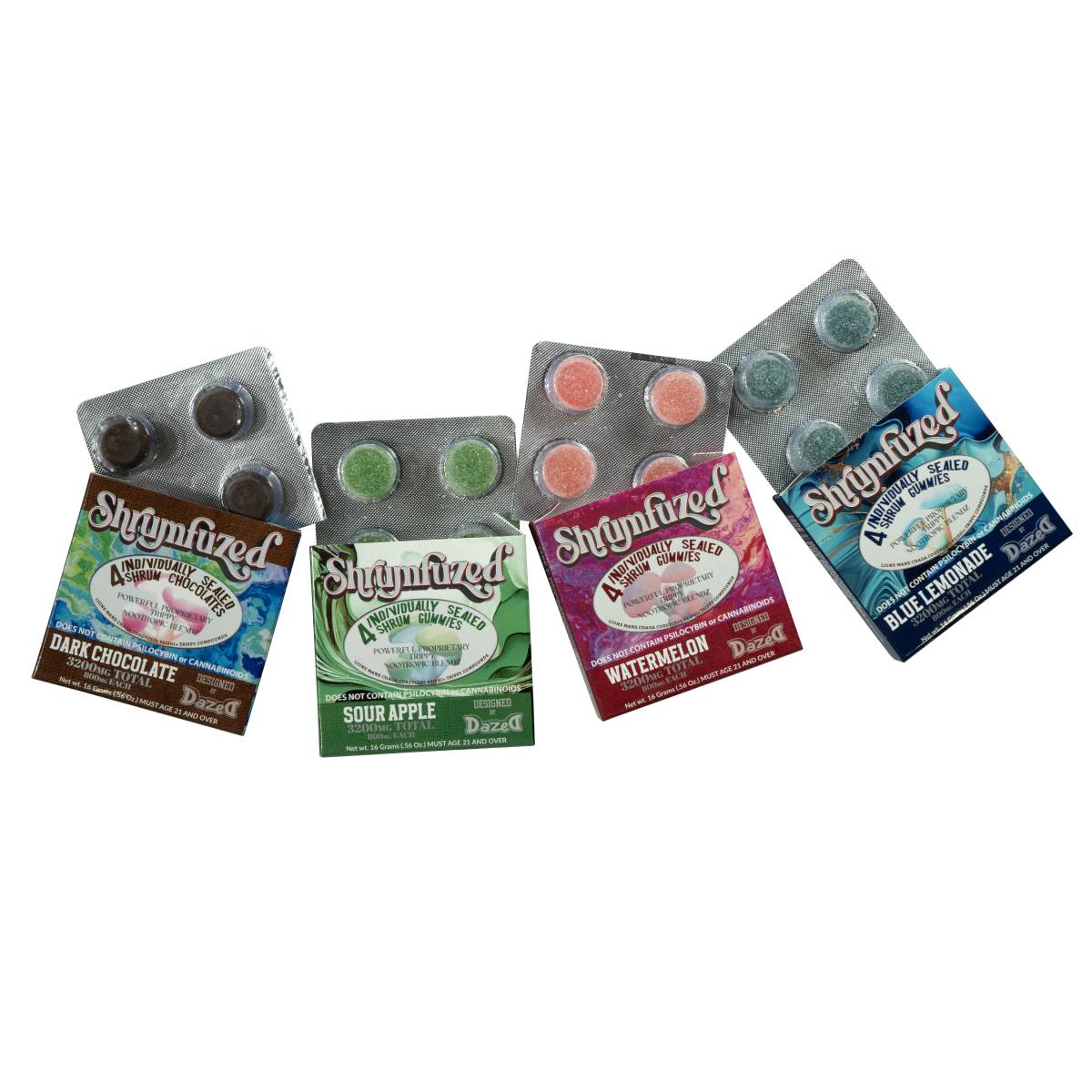 Shrumfuzed Nootropic Trippy Psychedelic Mushroom Gummies 4 Piece Best Price