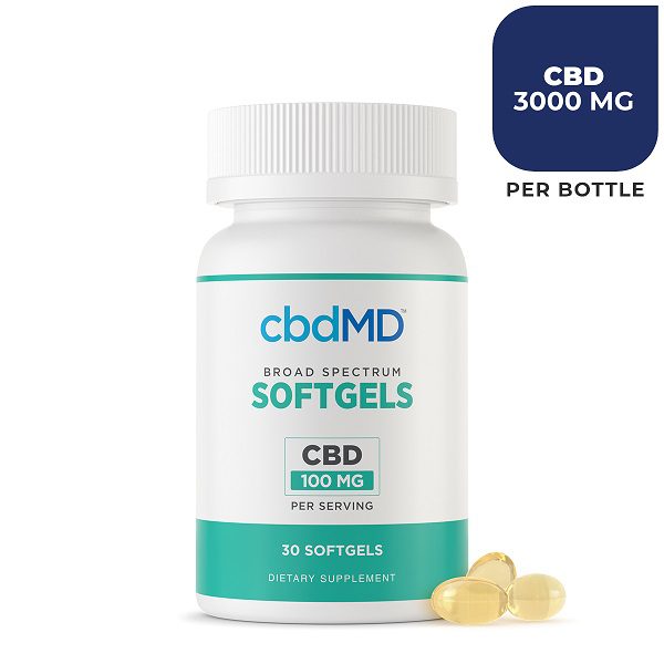 cbdMD Premium CBD Softgel Capsules 3000mg Best Price