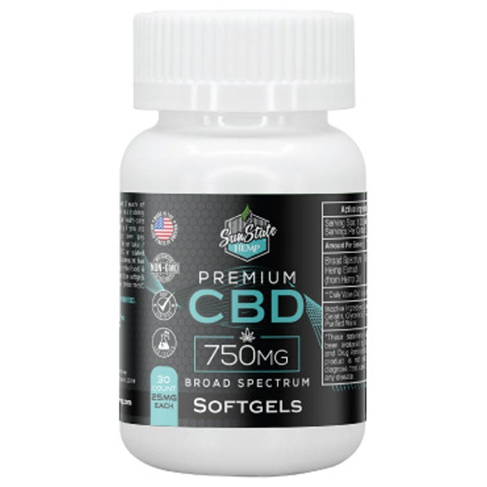 CBD Broad Spectrum Softgels - Sun State Hemp Best Price