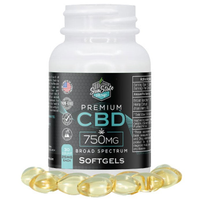 CBD Broad Spectrum Softgels - Sun State Hemp Best Price