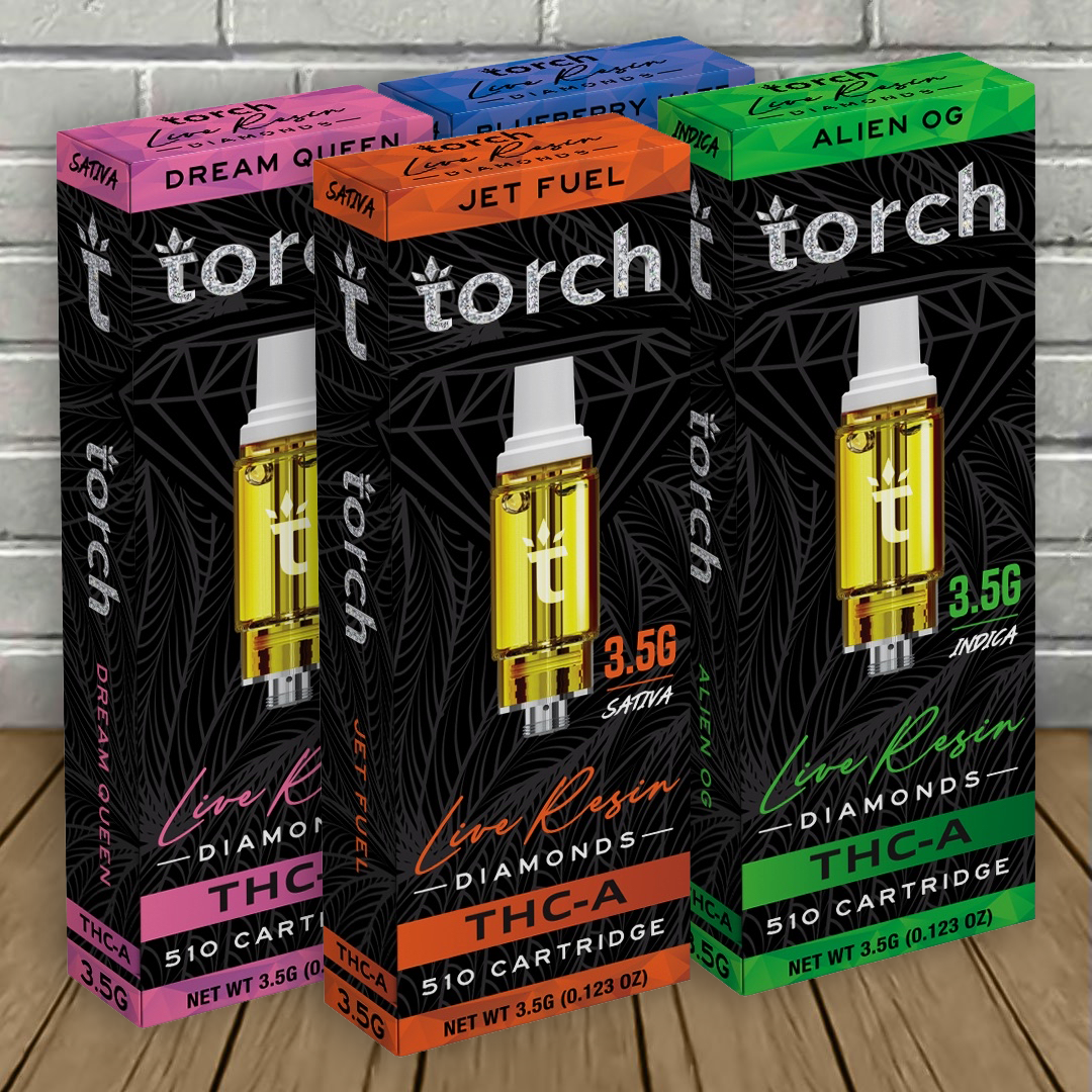 Torch Live Resin Diamonds THCa Cartridge 3.5g Best Price