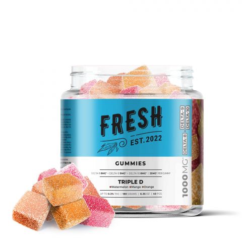 Triple D Gummies - Delta 9 - 1000mg - Fresh Best Price