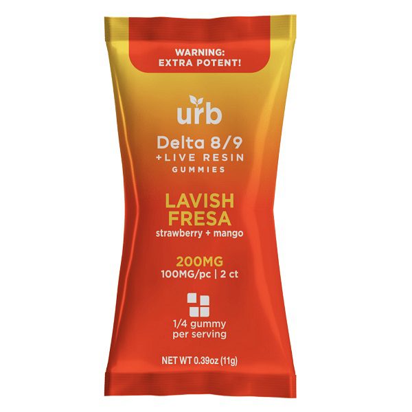 URB Delta 8 Delta 9 Live Resin Gummies 200mg | 2 Count Best Price