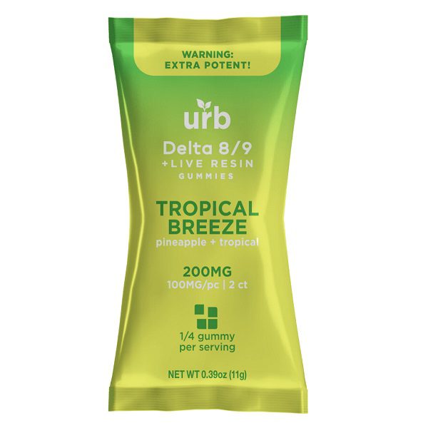 URB Delta 8 Delta 9 Live Resin Gummies 200mg | 2 Count Best Price