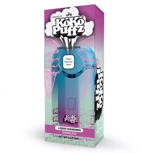 URB KoKo Puffz Liquid Diamonds Disposable Vape 3 Grams Best Price