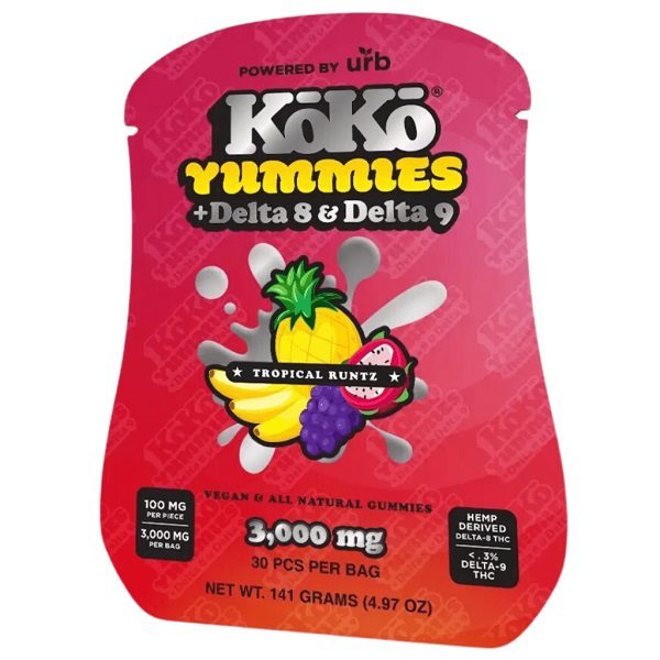 URB KoKo Yummies + Delta 8 and Delta 9 Gummies 3000mg Best Price