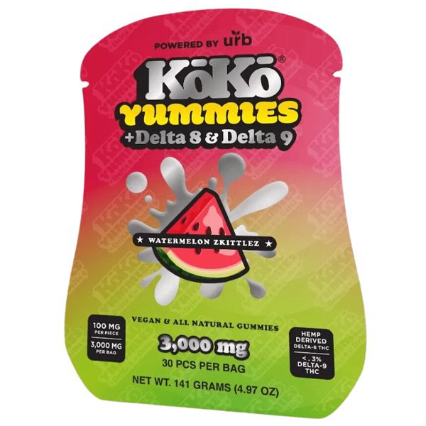 URB KoKo Yummies + Delta 8 and Delta 9 Gummies 3000mg Best Price